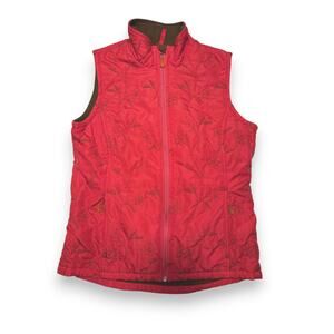 Eddie Bauer Women's Quilted Floral Embroidered Vest Size S (P)